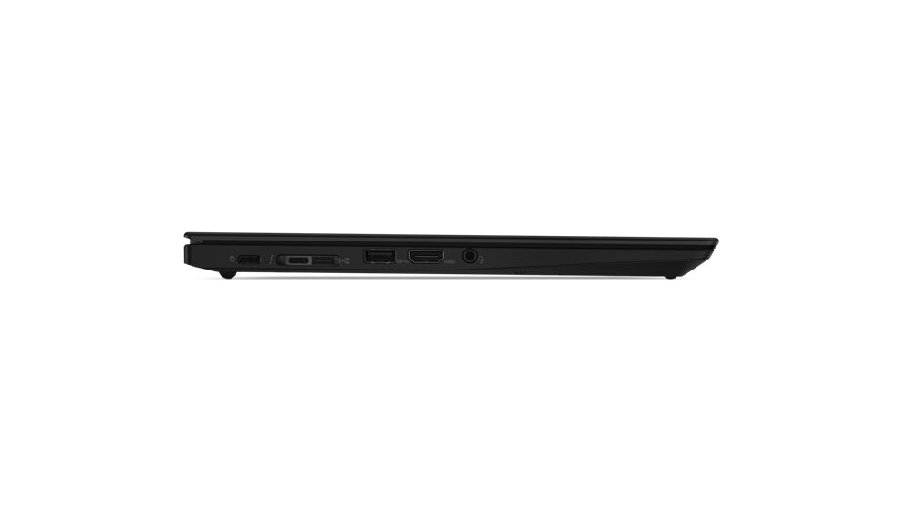 Lenovo ThinkPad T490s lato sinistro con porte HDMI, USB e jack audio. Laptop versatile per lavoro e intrattenimento. Lenovo ThinkPad T490s lato sinistro con porte HDMI, USB e jack audio. Laptop versatile per lavoro e intrattenimento.